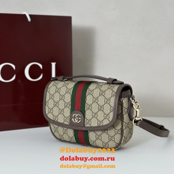 Gucci Quality Ophidia Small Top Handle GG Fabric 836843 Bag