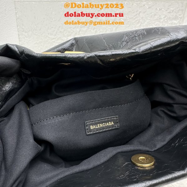 7 Star Balenciaga Le Monaco Wax Leather Chain 1:1 Mirror Bag