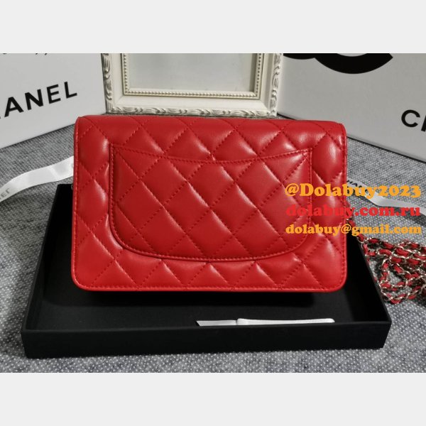 Top Quality WOC CHAIN BAG 19cm Lambskin
