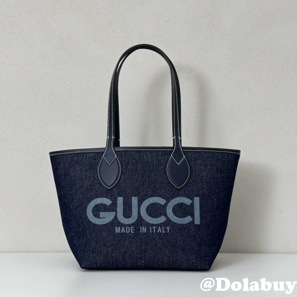 Gucci 820496 Totissima Shoulder Tote GG Denim Replica Bag