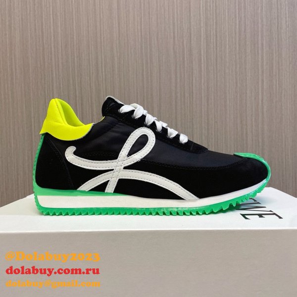 Fashion Loewe Flow Runner In Nylon And Suede