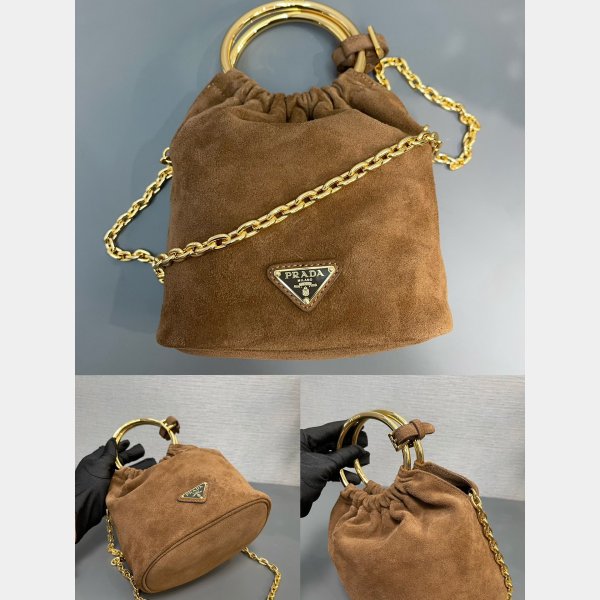 Wholesale New Prada 1:1 Mirror Mini Nappa Bucket Bag 1BC227