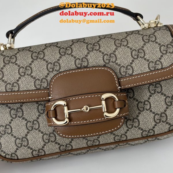 Designer Gucci Horsebit 1955 Soft Small Top Handle Shoulder 815206 Bag