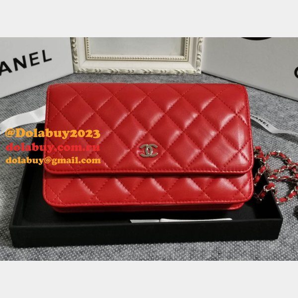 Top Quality WOC CHAIN BAG 19cm Lambskin