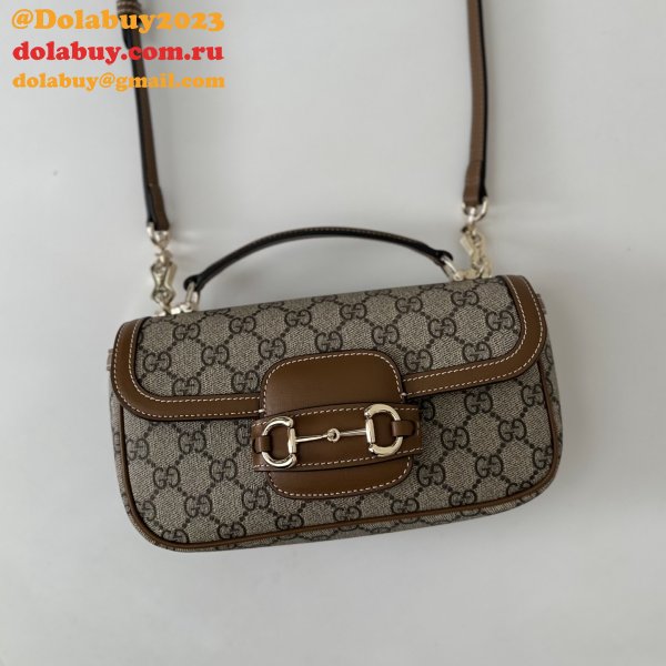 Designer Gucci Horsebit 1955 Soft Small Top Handle Shoulder 815206 Bag