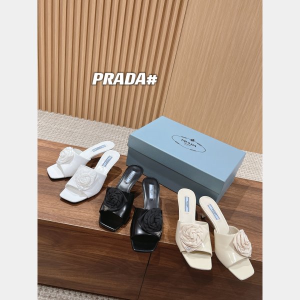 Dolabuy Designer Prada Replicas Fashion 2023 High Heel Slippers