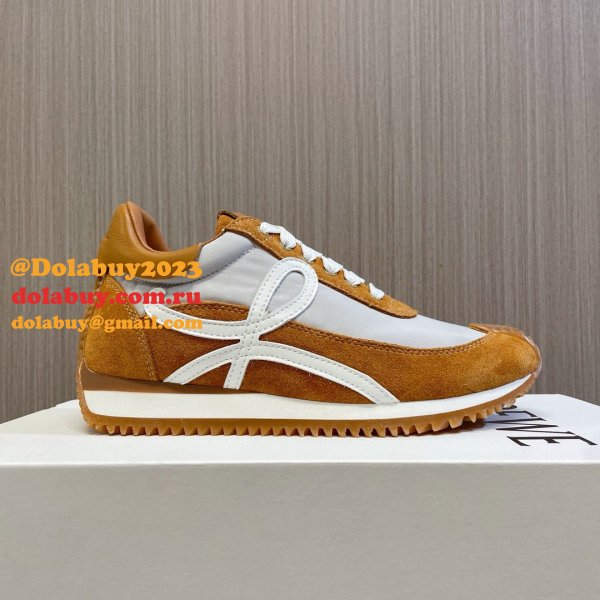 Fashion Loewe Flow Runner In Nylon And Suede