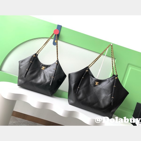 Replica 1:1 Mirror AS5466 & AS5463 Hobo Black Handbag