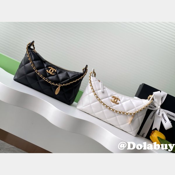 Copy Looking For Hobo 1:1 Mirror AS5528 Black/White Handbag