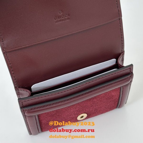 Gucci Wholesale 818795 Blondie Card Case Leather Wallets