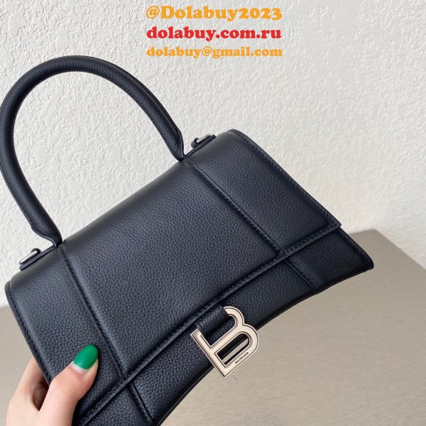The Best Affordable Balenciaga Knock off Lychee Pattern Hourglass 19/23cm Bag