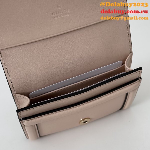 Gucci Wholesale 818795 Blondie Card Case Leather Wallets