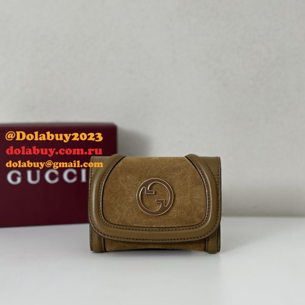 Gucci Wholesale 818795 Blondie Card Case Leather Wallets