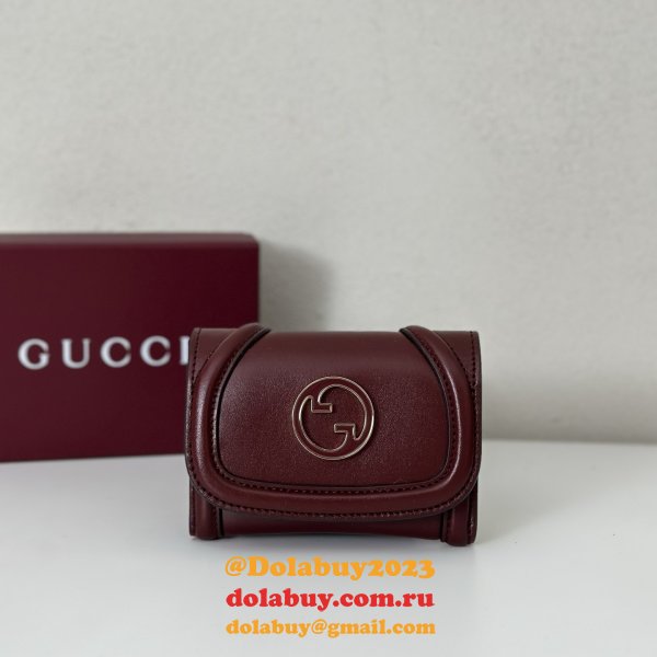 Gucci Wholesale 818795 Blondie Card Case Leather Wallets