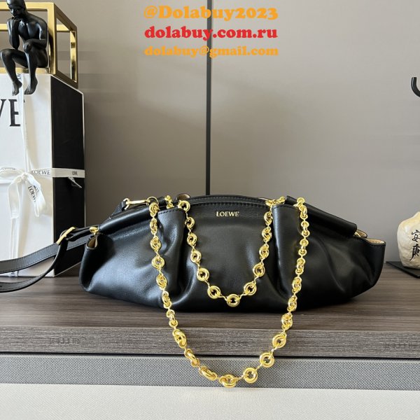 Luxury loewe Paseo small Nappa leather women bag