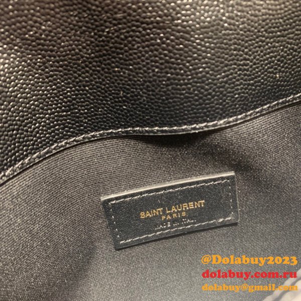 YSL AAA+ CLUTCH IN GRAIN DE POUDRE EMBOSSED LEATHER