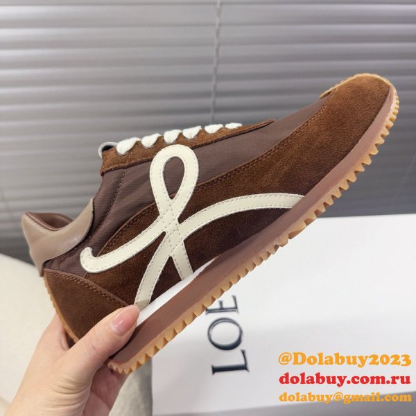 Fashion Loewe Flow Runner In Nylon And Suede