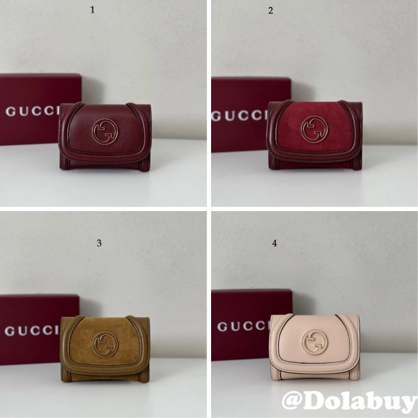 Gucci Wholesale 818795 Blondie Card Case Leather Wallets
