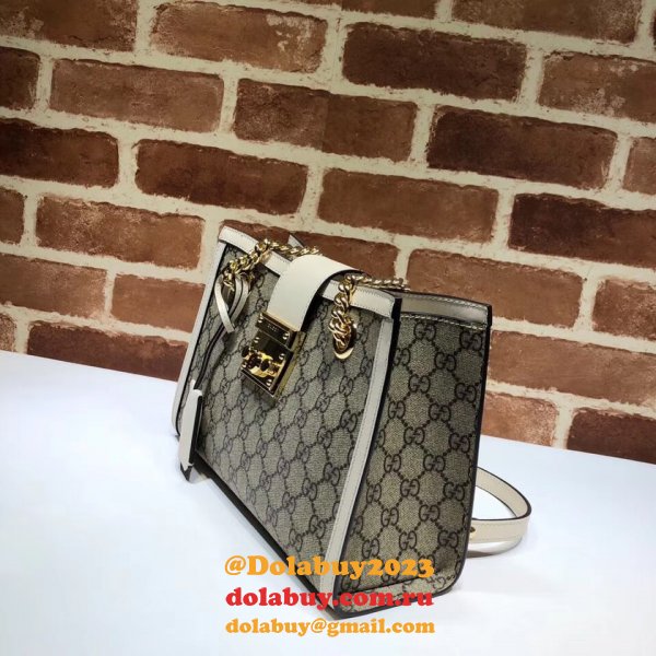 UK Gucci Replica GG Supreme Padlock Small Shoulder 498156 Bag