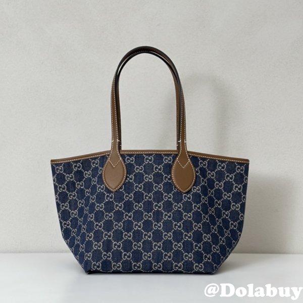 Gucci Totissima Small Reversible Tote Shoulder 820496 Blue Bag