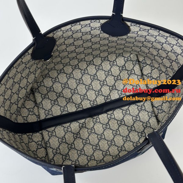 Gucci 820496 Totissima Shoulder Tote GG Denim Replica Bag