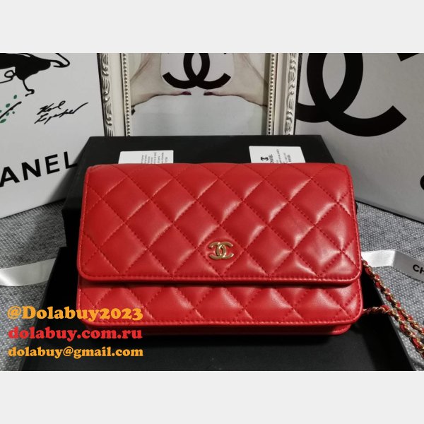 Top Quality WOC CHAIN BAG 19cm Lambskin