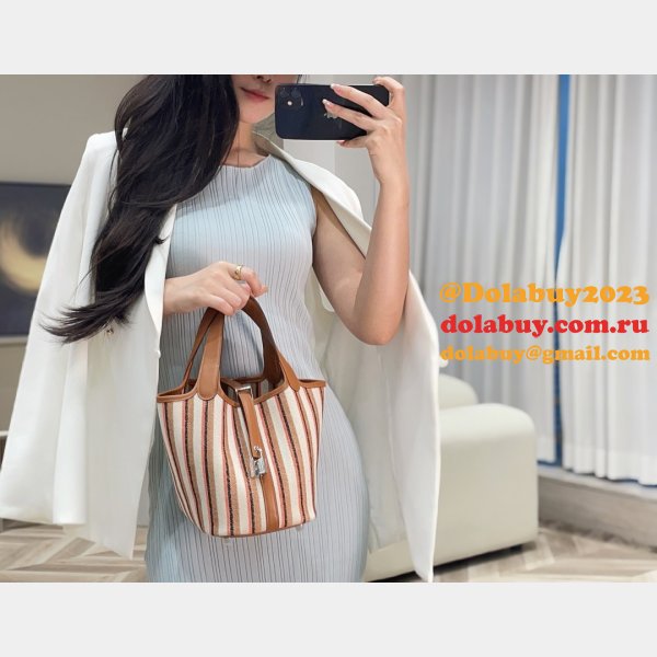 Designer Hermes Replica Picontin Lock 18CM Tote Bag