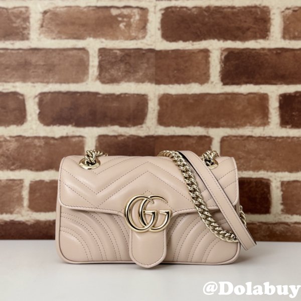 Gucci Top Quality 446744 GG Marmont Crossbody Matelassé Bag