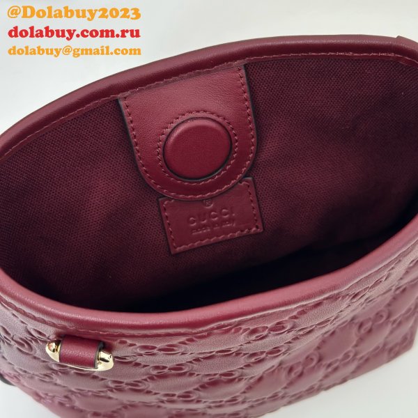 Gucci GG Emblem Nano Bucket Shoulder 847090 Bag
