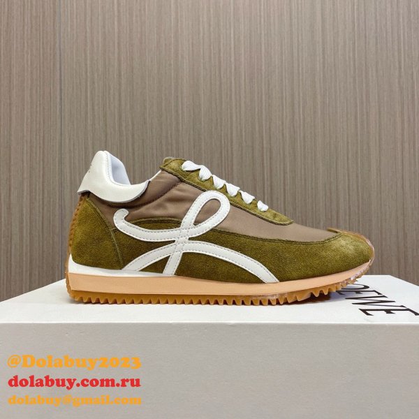 Fashion Loewe Flow Runner In Nylon And Suede
