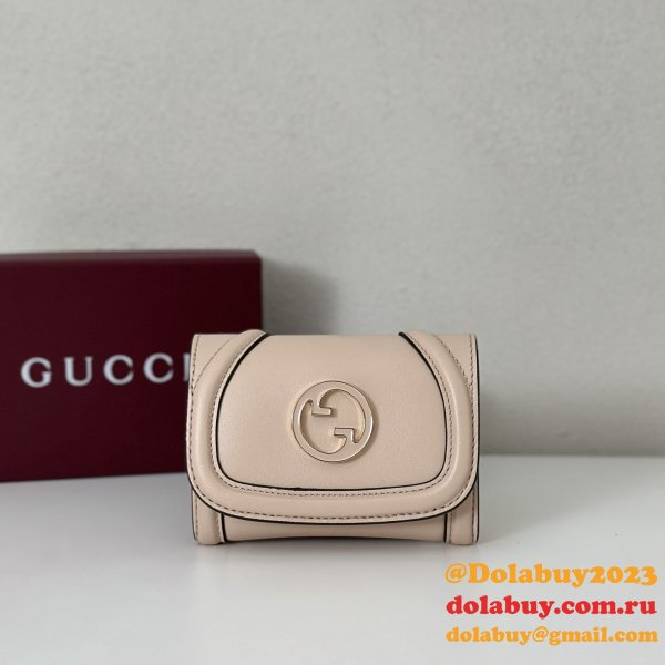 Gucci Wholesale 818795 Blondie Card Case Leather Wallets